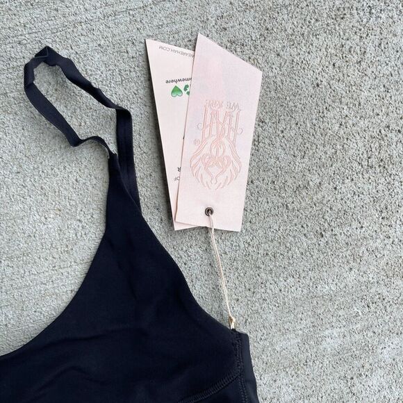 HAH by Free People Cami BrHAH Bralette Bra XS Noir Scoop‎ Neckline Stretchy  NEW - Picture 4 of 8